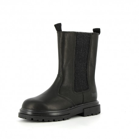 Boots et bottes Fille Madona Noir Lisse MADONA-FI-NOIRLISSE