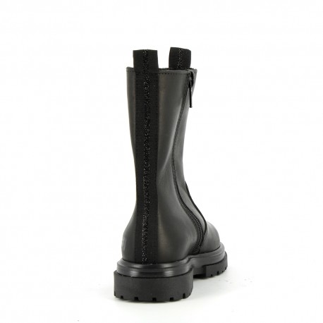 Boots et bottes Fille Madona Noir Lisse MADONA-FI-NOIRLISSE