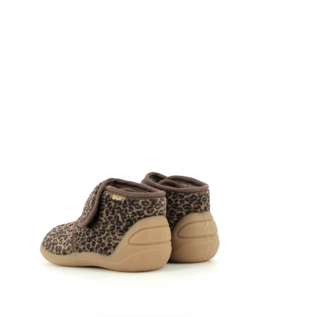 Chaussons Fille Amour Beige Léopard AMOUR-FI-BEIGELEOPARD