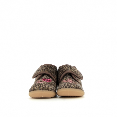 Chaussons Fille Amour Beige Léopard AMOUR-FI-BEIGELEOPARD