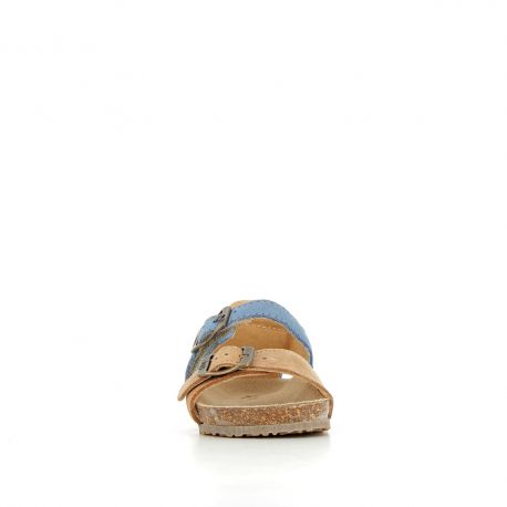 Boy's Sandals Edouarvelo Cognac Beige Denim EDOUARVELO-GA-COGNACBEIGEJEANS