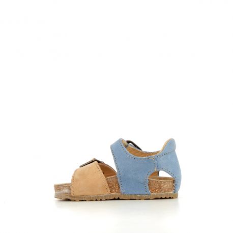 Boy's Sandals Edouarvelo Cognac Beige Denim EDOUARVELO-GA-COGNACBEIGEJEANS